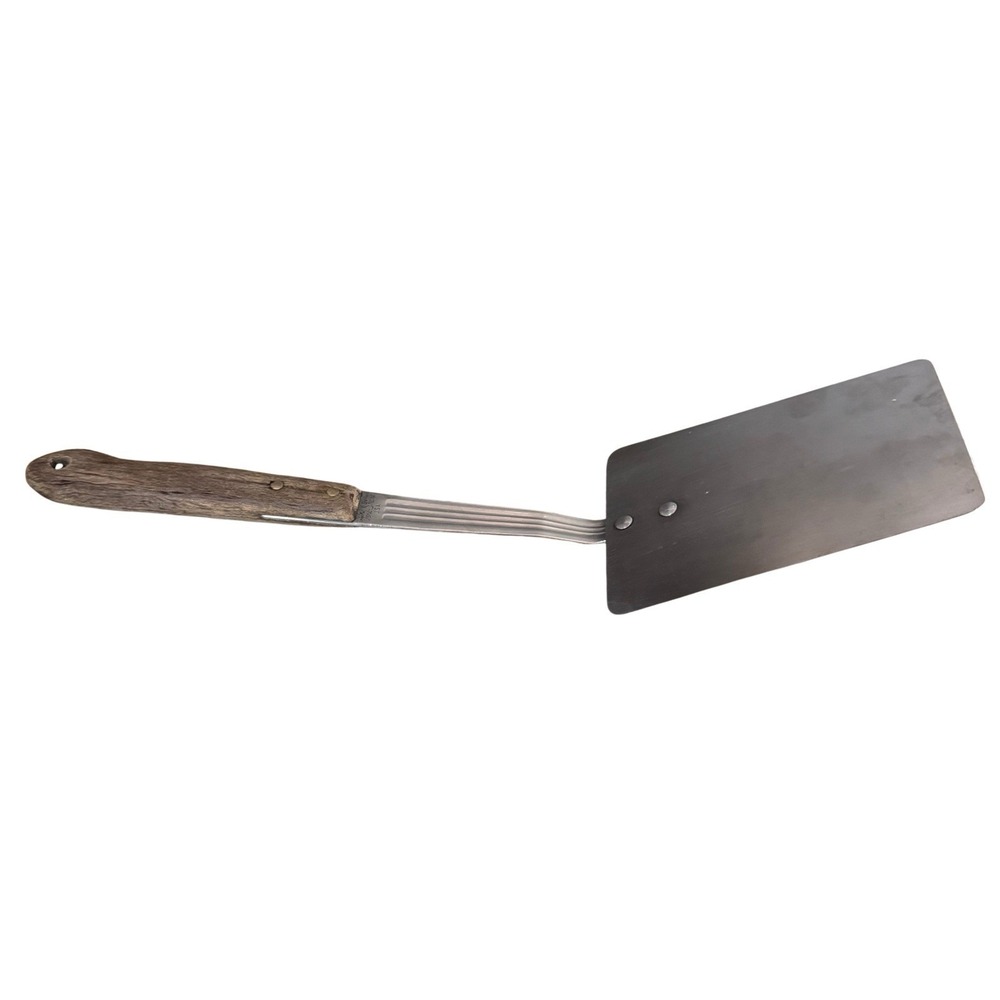 Vintage Veri-Sharp‎ USA Stainless Steel Spatula Wood Handle Kitchen Utensil